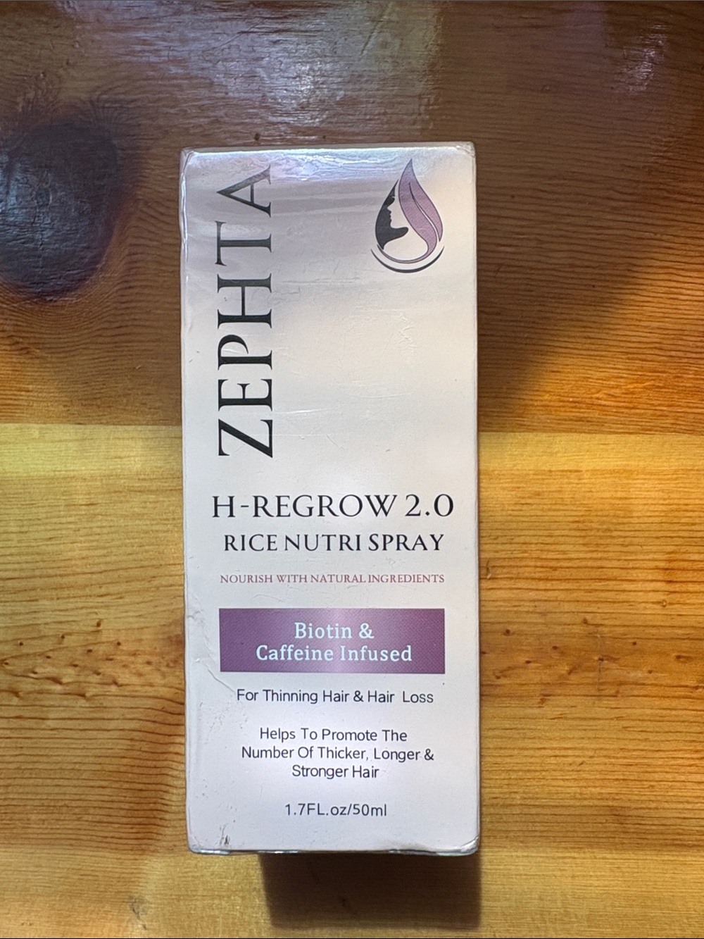 H-Regrow 2.0 Rice Nutri Spray - Biotin & Caffeine (Cream/Purple)